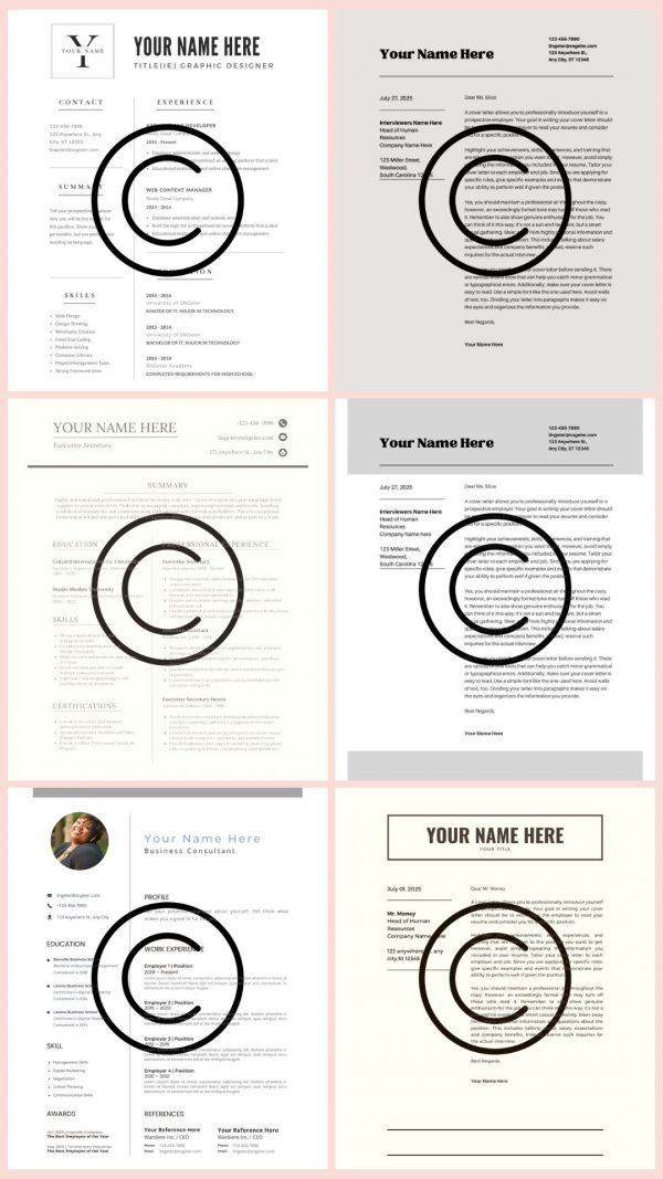 Resume and Cover letter Templates SNGeter